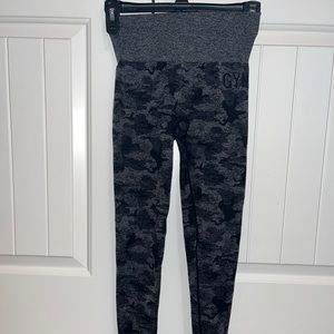 Gymshark camo seamless leggings with butt scrunch